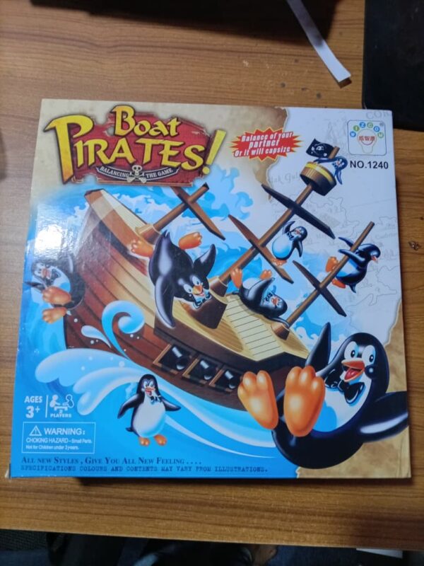 Penguin Pirate Ship Balance Board Game Toy
