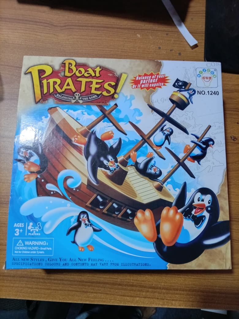 Penguin Pirate Ship Balance Board Game Toy